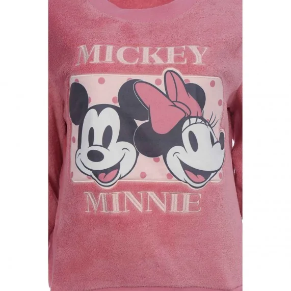 Disney - Conjunto de pijama de forro polar de Minnie y Mickey para mujer (Conjuntos de pijama) French Market chez FrenchMarket