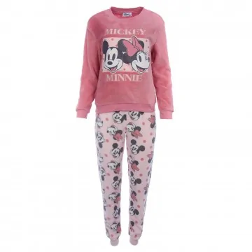 Disney - Conjunto de pijama de forro polar de Minnie y Mickey para mujer (Conjuntos de pijama) French Market chez FrenchMarket