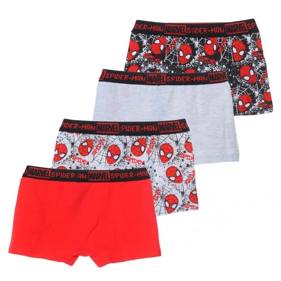 Set di 4 boxer in cotone Spider-Man per ragazzi (Boxer) French Market chez FrenchMarket