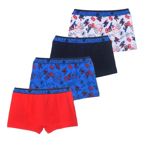 Set of 4 Cotton Boxers Boy Spider-Man (Boxers) French Market on FrenchMarket