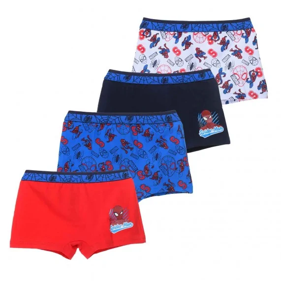 Set of 4 Cotton Boxers Boy Spider-Man (Boxers) French Market on FrenchMarket