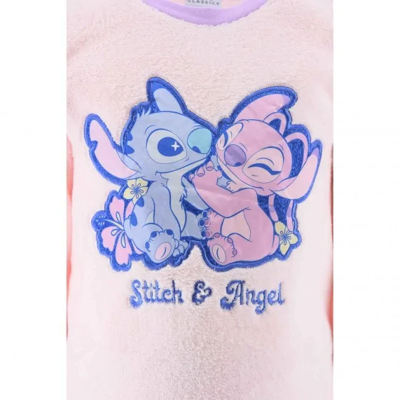 Lilo & Stitch - Set pigiama invernale in pile per bambina (Ensemble de Pyjama) French Market chez FrenchMarket