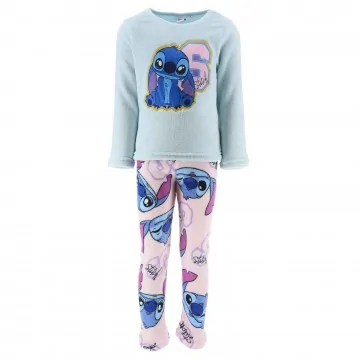 Lilo & Stitch - Conjunto de pijama de forro polar de invierno para niña (Ensemble de Pyjama) French Market chez FrenchMarket