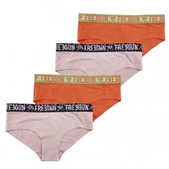 Set van 4 meisjesboxershorts van katoen (Boxers/Shorty) Freegun chez FrenchMarket