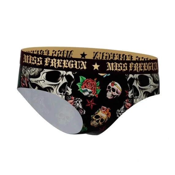 Set di 3 boxer da ragazza con tatuaggio a teschio (Boxer/Shorty) Freegun chez FrenchMarket