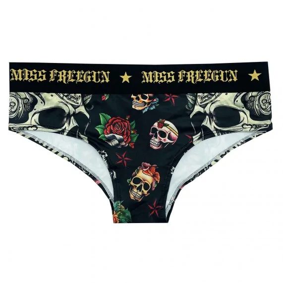 Set di 3 boxer da ragazza con tatuaggio a teschio (Boxer/Shorty) Freegun chez FrenchMarket