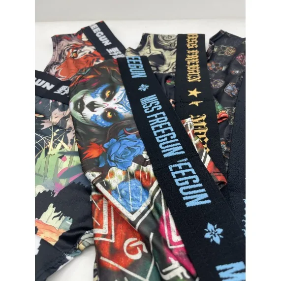 Lot de 5 Boxers Fille "Animal-Skull" (Boxers/Shorty) Freegun chez FrenchMarket