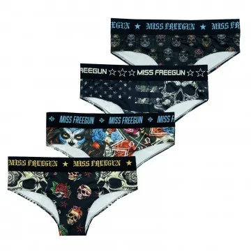 Set of 4 Women's Microfiber Boxers (Boxers) Freegun on FrenchMarket