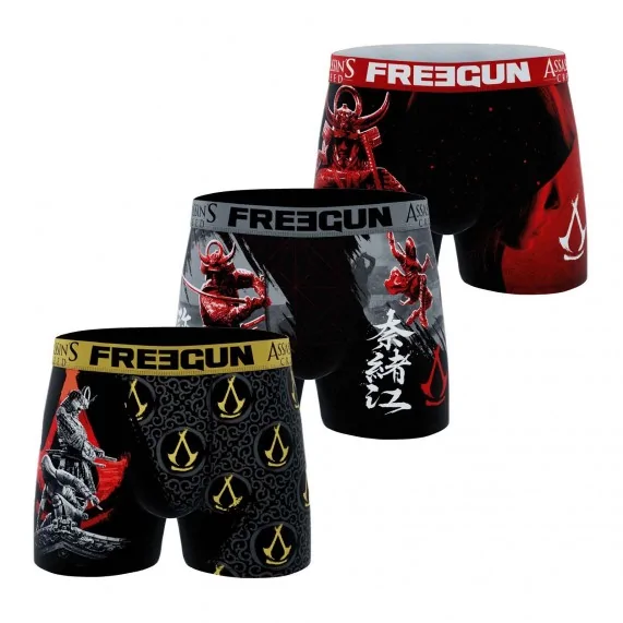 Set van 3 "Assassin's Creed: Shadows" Boxershorts voor jongens (Jongensboxershort) Freegun chez FrenchMarket