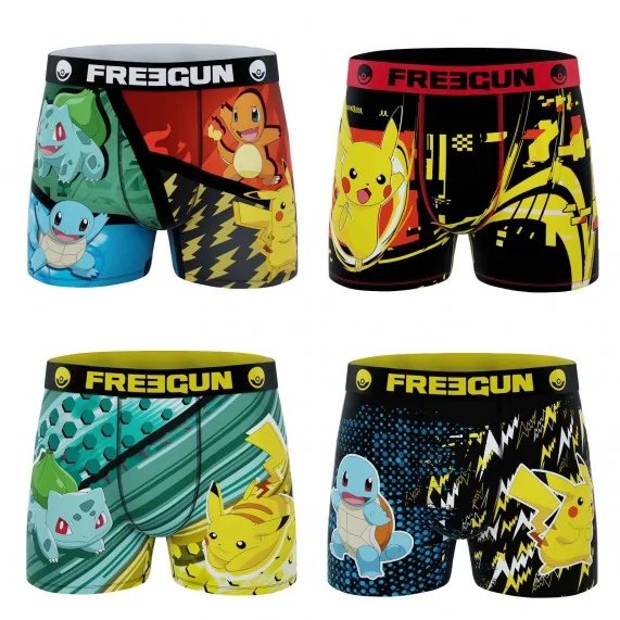 4er-Pack Boxershorts, Jungen, Pokemon Pikachu (Boxershorts für Jungen) Freegun auf FrenchMarket