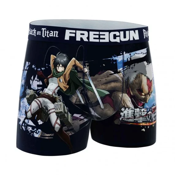 3er-Pack Boxershorts "Attack On Titan" für Männer aus Mikrofaser (Boxershorts für Männer) Freegun auf FrenchMarket