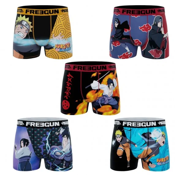 Juego de 5 bóxers para hombre de "Naruto Shippûden" (Calzoncillos para hombre) Freegun chez FrenchMarket