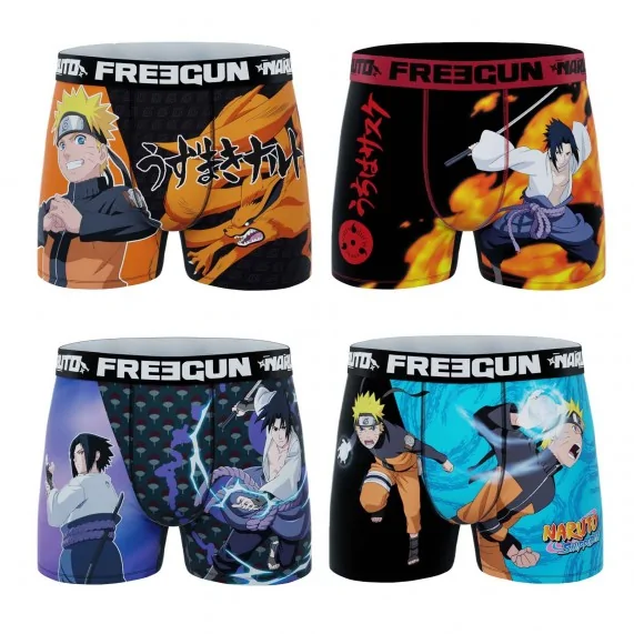 4er-Set "Naruto Shippûden" Herren-Boxershorts (Boxershorts für Männer) Freegun auf FrenchMarket