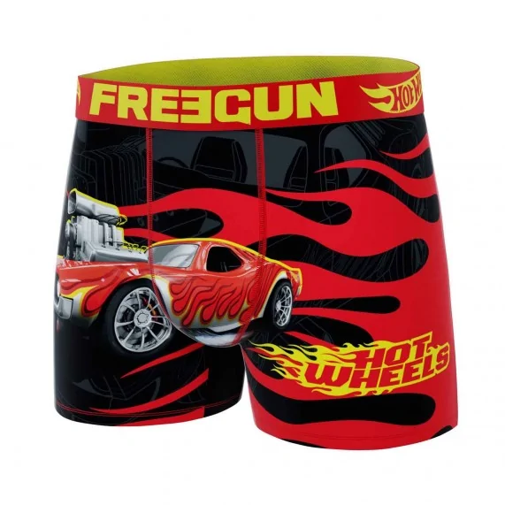 Set di 3 boxer in microfibra "Hot Wheels" per ragazzo (Boxer da ragazzo) Freegun chez FrenchMarket