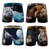 Set di 4 boxer in microfibra "Wild Animals" per uomo (Boxer da uomo) Freegun chez FrenchMarket