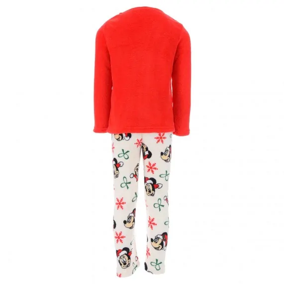 Disney Minnie Mouse - "Happy Christmas" Winter Warm Fleece Mädchen Pyjama Set (Ensemble de Pyjama) French Market auf FrenchMa...