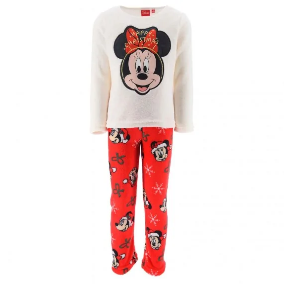 Disney Minnie Mouse - "Happy Christmas" Winter Fleece Pyjama Set for Girls (Pyjama Sets) French Market on FrenchMarket