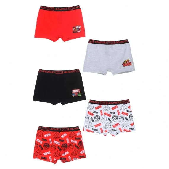 Lot de 5 Boxers Coton Garçon Avengers (Lot boxers Garçon) French Market chez FrenchMarket