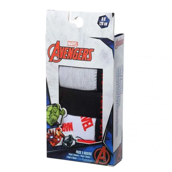 Lot de 5 Boxers Coton Garçon Avengers (Lot boxers Garçon) French Market chez FrenchMarket