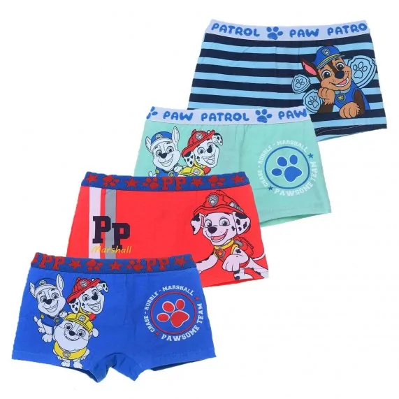 Lot de 4 Boxers Garçon Coton La Pat' Patrouille (Lot boxers Garçon) French Market chez FrenchMarket