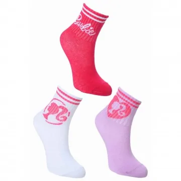 Barbie" 3-Pair Girls' Socks Set (Socks) French Market on FrenchMarket