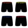 Lot de 4 Boxers Homme 100% Coton "Noir Ceinture Color" (Lot boxers Homme) Pierre Cardin chez FrenchMarket