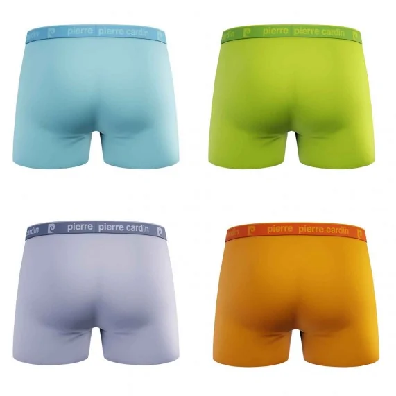 Lot de 4 Boxers Homme 100% Coton "COLORS" (Lot boxers Homme) Pierre Cardin chez FrenchMarket