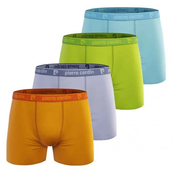 Lot de 4 Boxers Homme 100% Coton "COLORS" (Lot boxers Homme) Pierre Cardin chez FrenchMarket