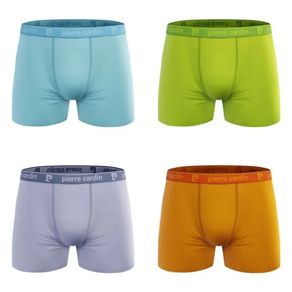 Lot de 4 Boxers Homme 100% Coton "COLORS" (Lot boxers Homme) Pierre Cardin chez FrenchMarket