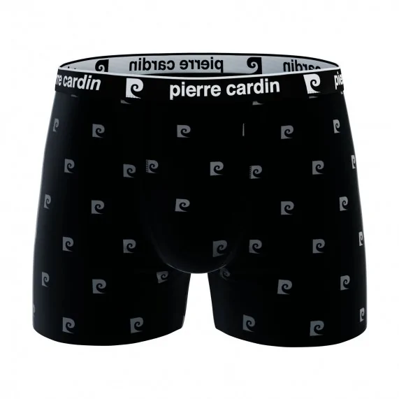 Juego de 4 bóxers de algodón "Print Logo" para hombre (Calzoncillos para hombre) Pierre Cardin chez FrenchMarket