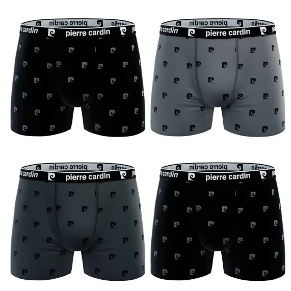 Set di 4 boxer da uomo in cotone con logo stampato (Boxer da uomo) Pierre Cardin chez FrenchMarket