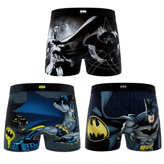 Set de 3 calzoncillos DC Comics Batman "Dark Night" para hombre (Calzoncillos para hombre) Freegun chez FrenchMarket