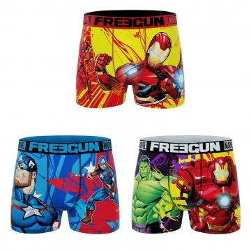 Set di 3 boxer da ragazzo dei Vendicatori Marvel (Boxer da ragazzo) Freegun chez FrenchMarket