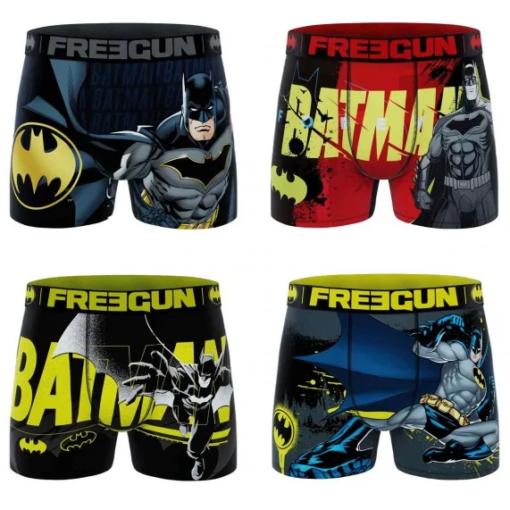 Lote de 4 calzoncillos de niño DC Comics Batman "Gotham City (Pack calzoncillos para niño) Freegun chez FrenchMarket