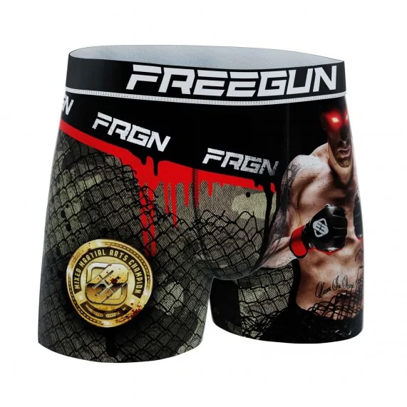 Boxer Homme Microfibre "Sport Fight MMA" (Boxers Homme) Freegun chez FrenchMarket