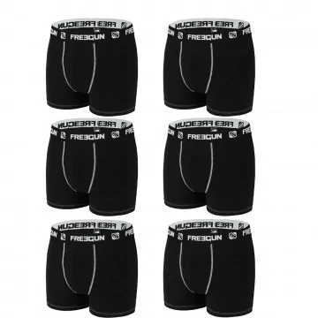 Set of 6 Boys' Cotton Boxer...