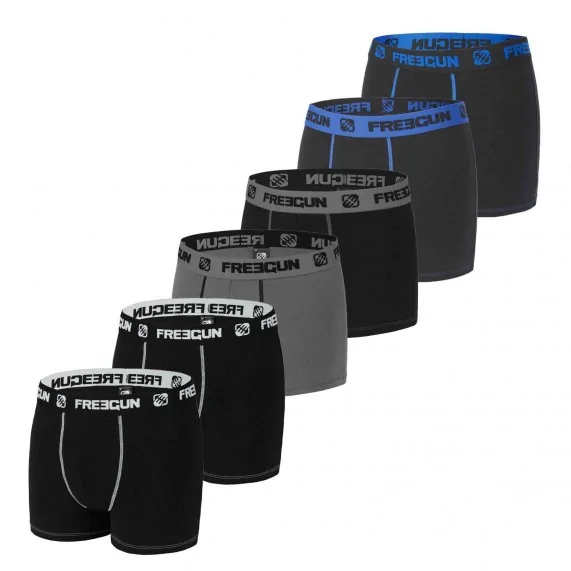 Lot de 6 Boxers Garçon Coton (Lot boxers Garçon) Freegun chez FrenchMarket