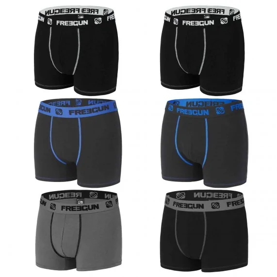 Confezione da 6 boxer in cotone per ragazzi (Boxer da ragazzo) Freegun chez FrenchMarket