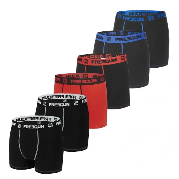 6er-Pack Boxershorts für Jungen aus Baumwolle (Boxershorts für Jungen) Freegun auf FrenchMarket