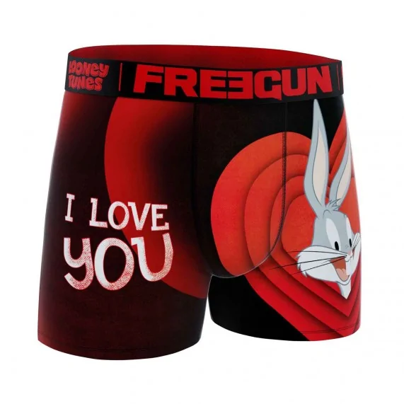 Set van 2 Looney Tunes Valentijnsdag Bugs Bunny Boxers voor Mannen (Herenboxershorts) Freegun chez FrenchMarket