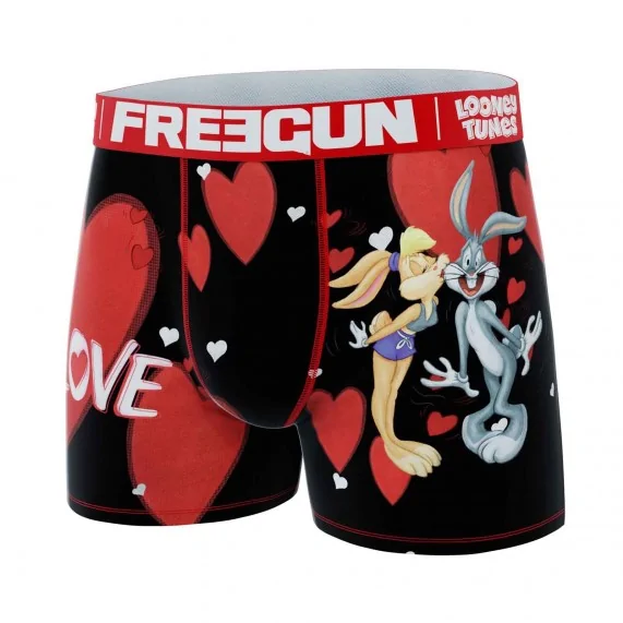 2er-Pack Boxershorts für Männer Looney Tunes Valentinstag Bugs Bunny (Boxershorts für Männer) Freegun auf FrenchMarket