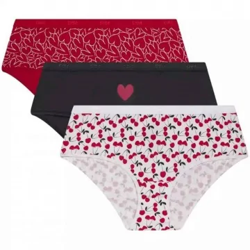 Set of 3 Fancy Cotton Stretch Boxers "Les Pockets de Dim" (Boxers) Dim on FrenchMarket