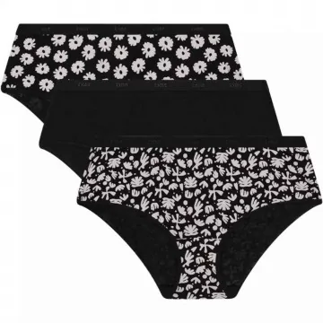 Lot de 3 Boxers Fantaisie Coton Stretch "Les Pockets de Dim" (Boxer Femme) Dim chez FrenchMarket