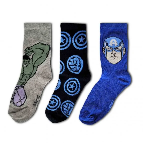 Lot de 3 Paires de Chaussettes Garçon MARVEL "Avengers" (Fantaisies) French Market chez FrenchMarket