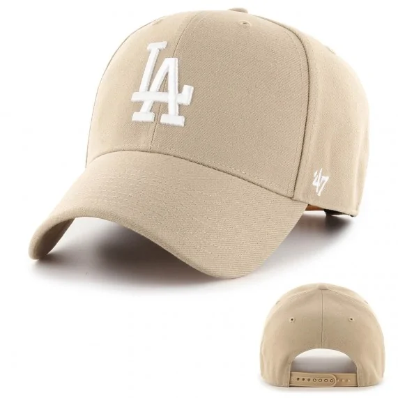 Casquette MLB Los Angeles Dodgers MVP Snapback Beige (Casquettes) '47 Brand chez FrenchMarket