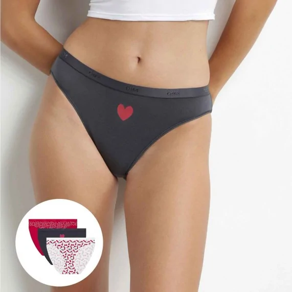 Set of 3 Cotton Stretch Fancy Panties "Les Pockets de Dim" (Panties) Dim on FrenchMarket