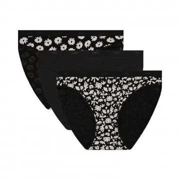 Set van 3 katoenen Stretch Fancy Panties "Les Pockets de Dim" (Slipje) Dim chez FrenchMarket