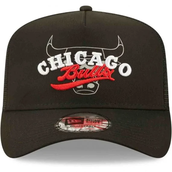 Chicago Bulls NBA Logo Overlay Trucker Cap (Caps) New Era on FrenchMarket