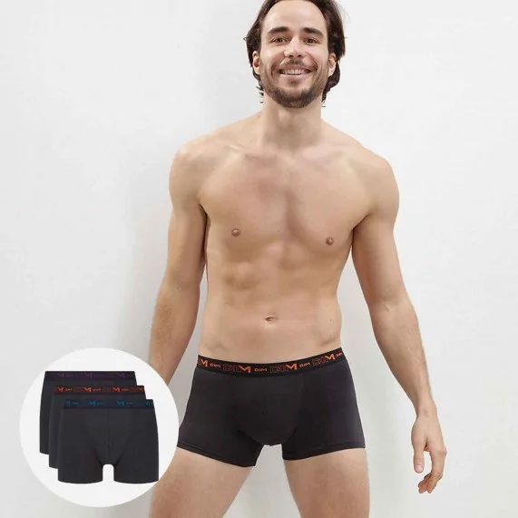 Juego de 3 bóxers de algodón elástico para hombre (Calzoncillos para hombre) Dim chez FrenchMarket