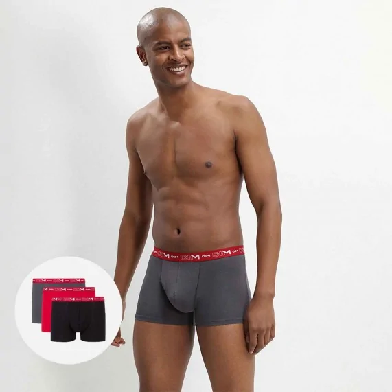 Set van 3 mannenboxers van elastisch katoen (Herenboxershorts) Dim chez FrenchMarket